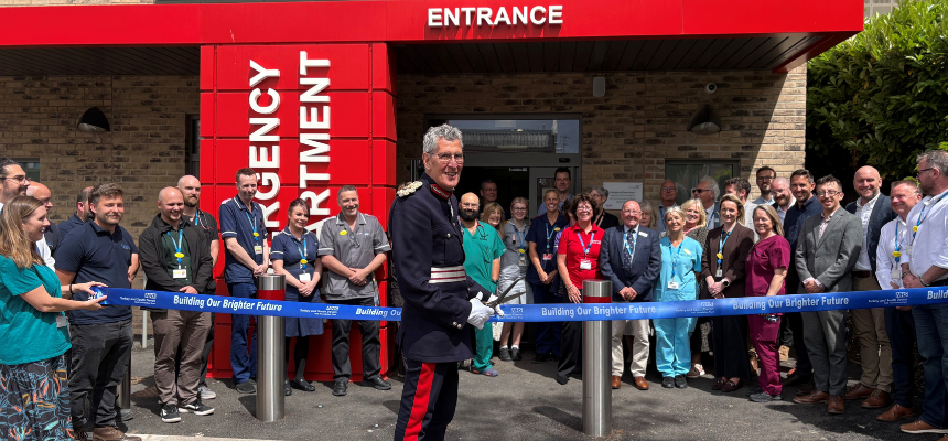Group shot of people outside the Emergency Department