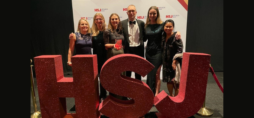 Image: Members of the SWAOC team at the HSJ awards