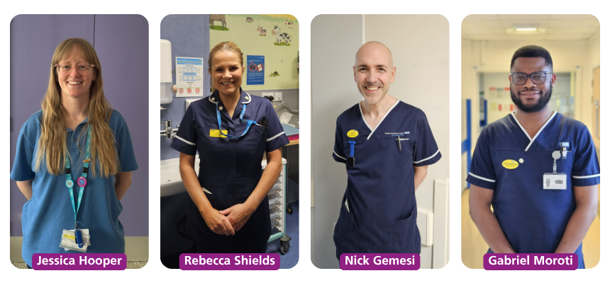 Photos of our nominees from left to right: Jessica Hooper, Rebecca Shields, Nick Gemesi, and Gabriel Moroti