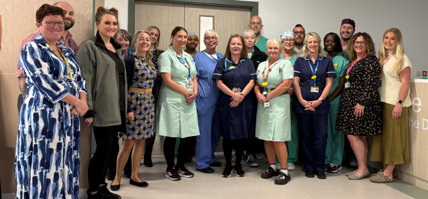 Colleagues from the surgical hub smiling