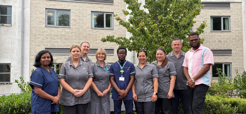 A group of nurses smiling