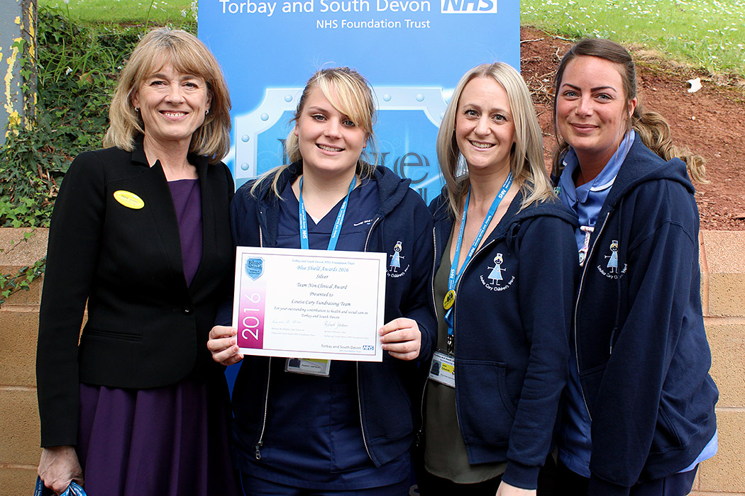 Louisa Cary Fundraising Team with Jane Viner (Chief Nurse) - Silver Team Non Clinical Award