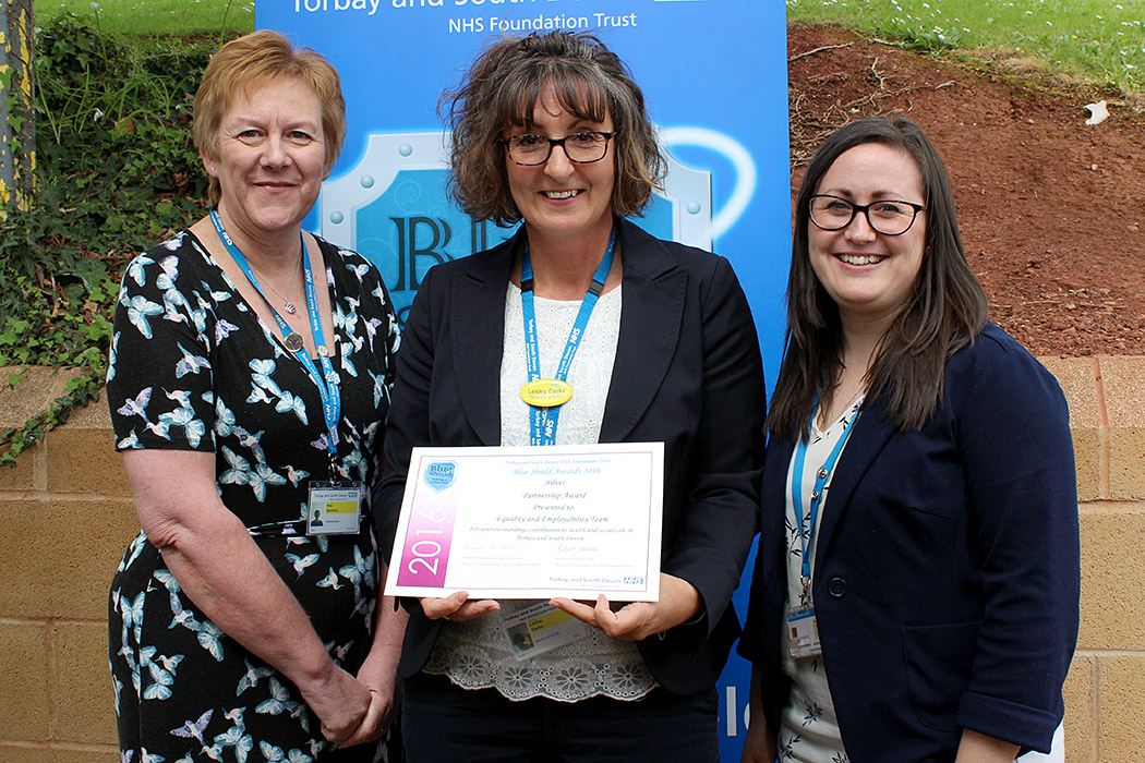 Equality and Employability Team  with Lesley Darke (Estates and Commercial Development Director) - Silver Partnership Award