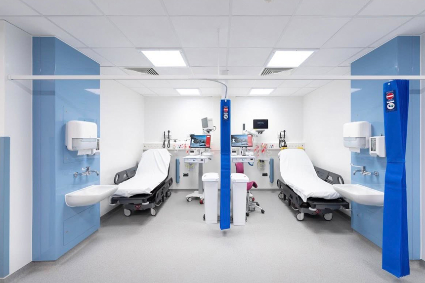 View of the new ambulatory care area, part of the Emergency Department building upgrade.