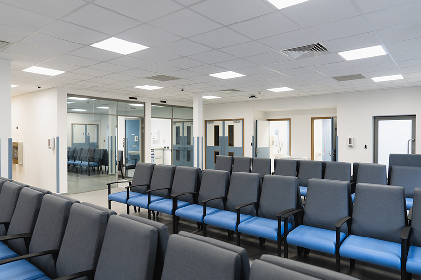 The new waiting area, part of the Emergency Department building upgrade.