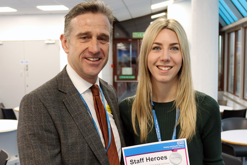 Sarah Ridley with Medical Director Rob Dyer