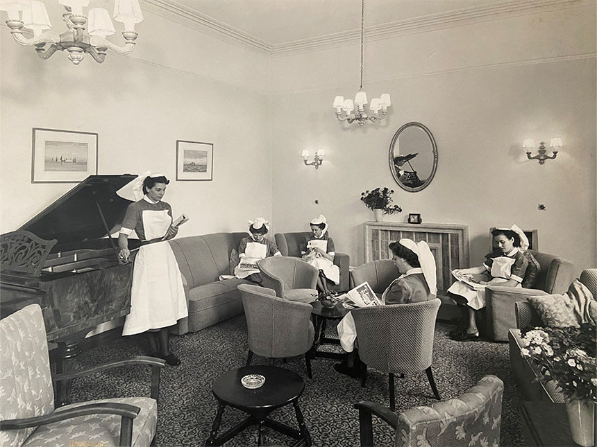 Photo: 1953 Nurse's lounge